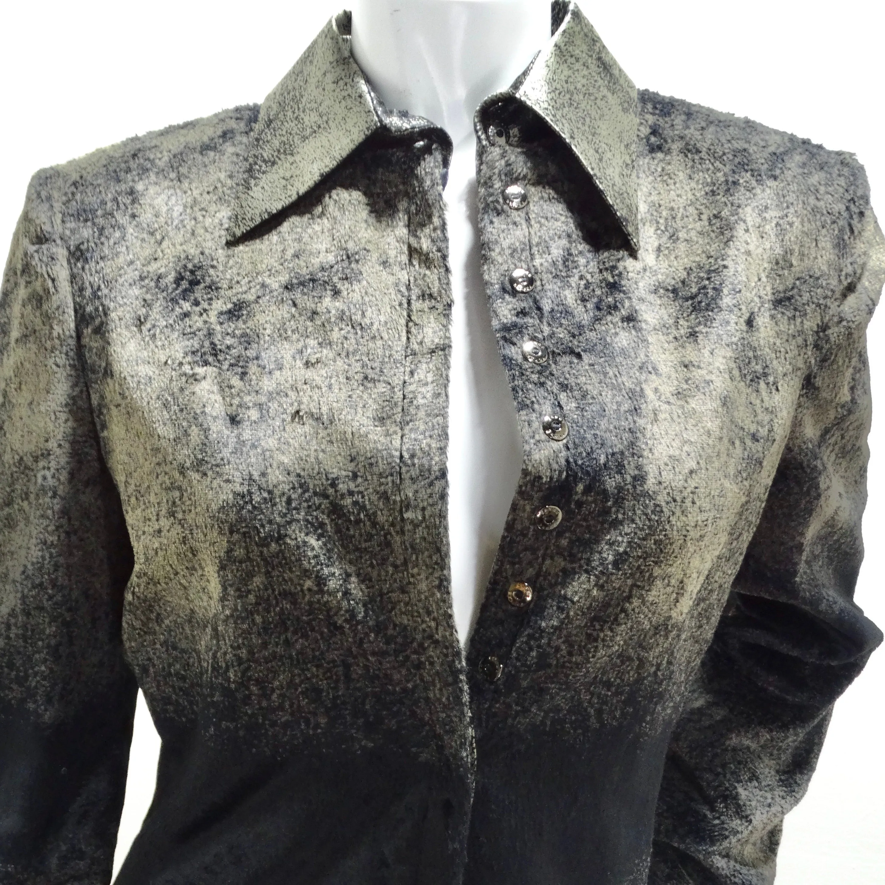 Gianfranco Ferre 1980s Silk Velour Duster Jacket