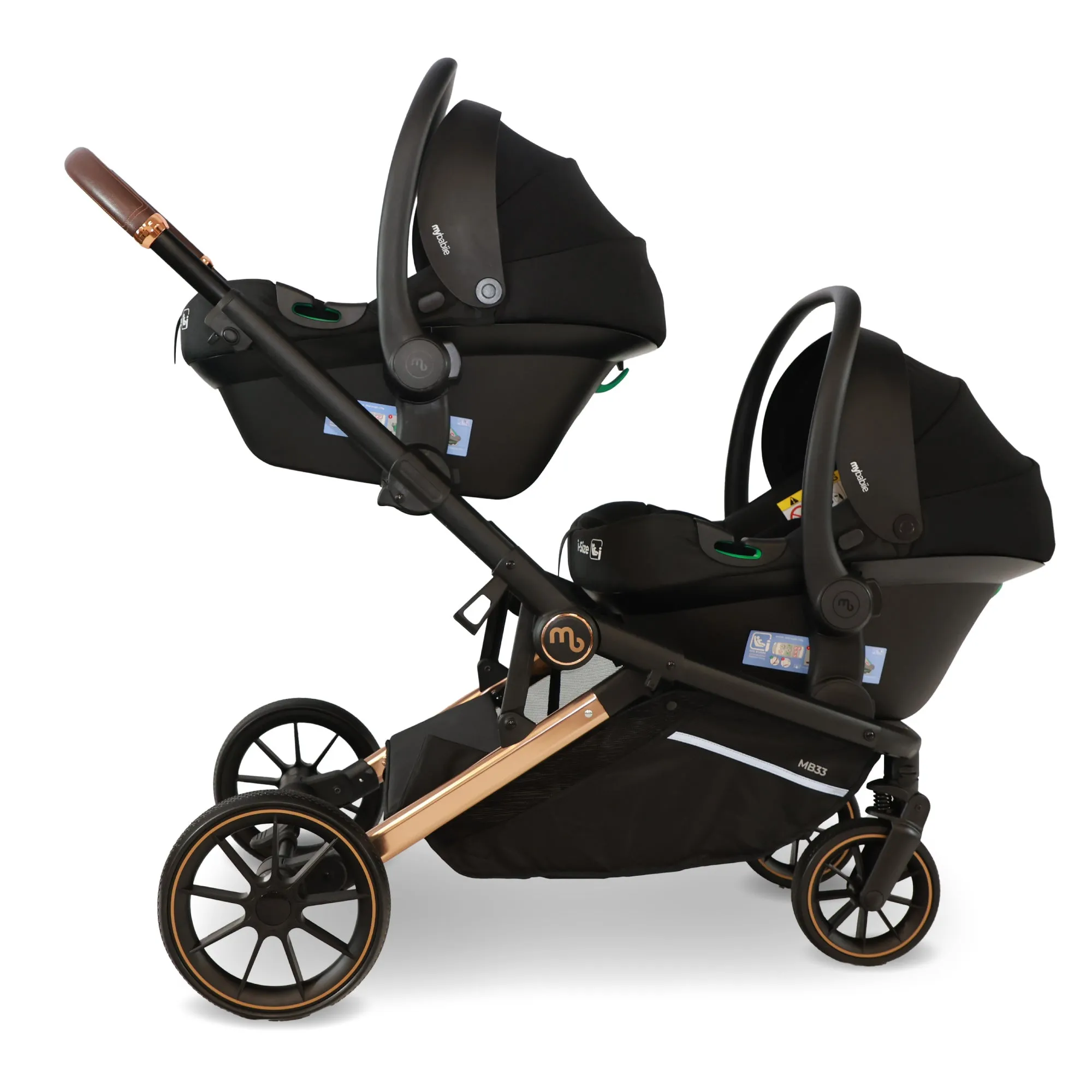 MB33 Tandem Pushchair with Infant Carrier - Giraffe